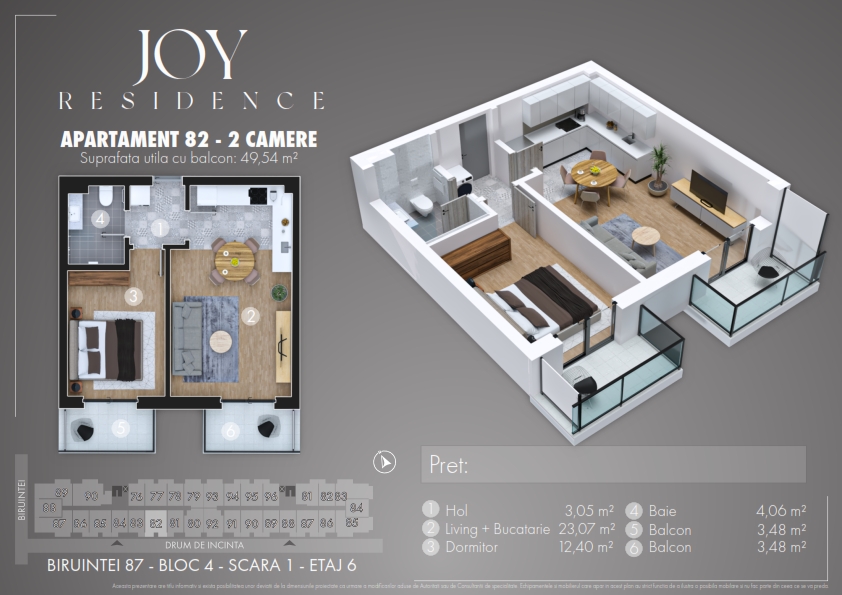 Apartament 82 - 2 camere