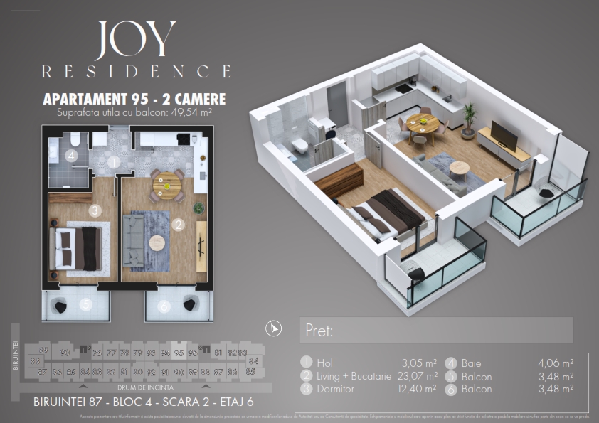 Apartament 95 - 2 camere